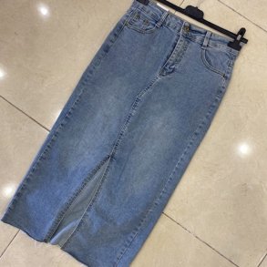 Denim nederdel medi str. S-XL