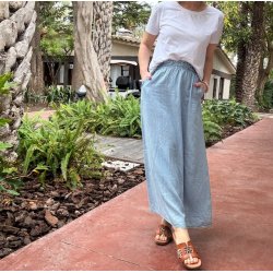 Denim nederdel tencel 