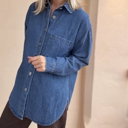 Skjorte - oversized denim Str S-XL