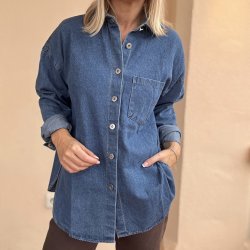 Skjorte - oversized denim Str S-XL