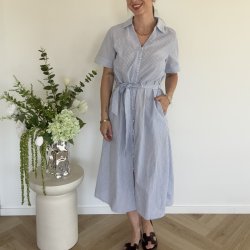 Skjortekjole Freja med bindeb�nd