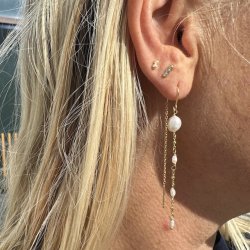 retrde RICE DOT forgyldt slv