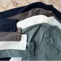 Frida rib Top lange rmer microfiber S-XXL