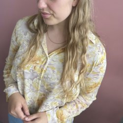 Skjorte I Viskose Lysgul str S-XXL