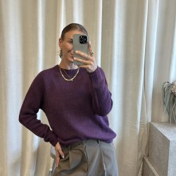 Lang�rmet uld sweater Anna str 34-40 uldmiks