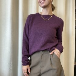 Lang�rmet uld sweater Anna str 34-40 uldmiks