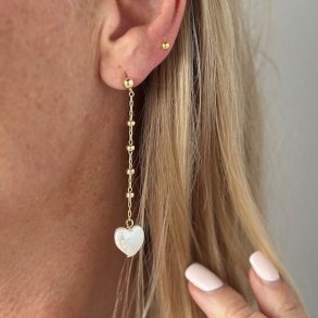 restikker AMORE long forgyldt slv