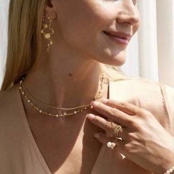 restikker LONG RHUMBA GLAM forgyldt slv