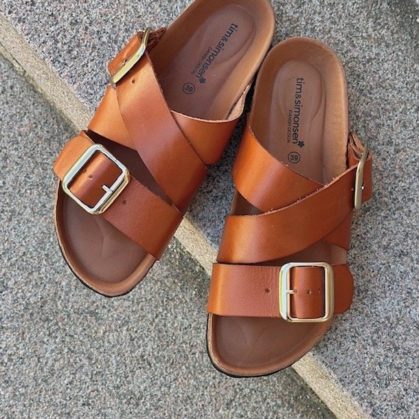 Sandal Lanka cognac - skind str 37 - 41
