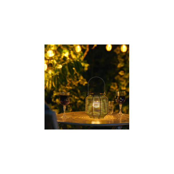 Lysk�de med mini lanterner  LED flet 180 cm