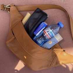 Large bltetaske COW - skind classic cognac