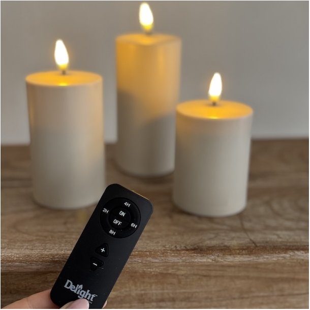 Udendrs LED bloklys i st af 3 m. fjernbetjening