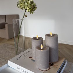 Rustik LED bloklys i s�t af 3