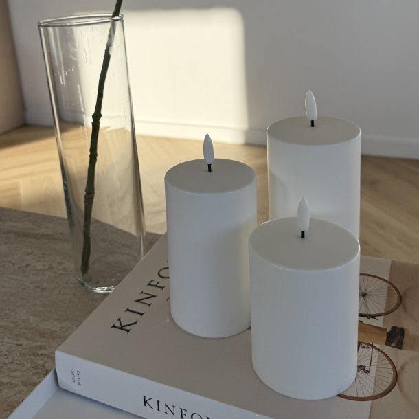 Udend�rs LED bloklys i s�t af 3 m. fjernbetjening