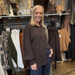 Skjorte Mocca med simili - S-XL