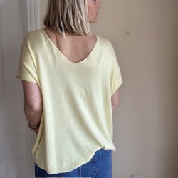 T-shirt strikket viskose