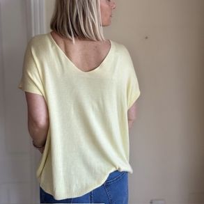 T-shirt strikket viskose