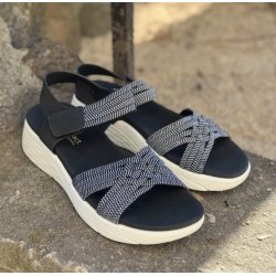 Sandal Mathilde sort/hvid Str. 36-41