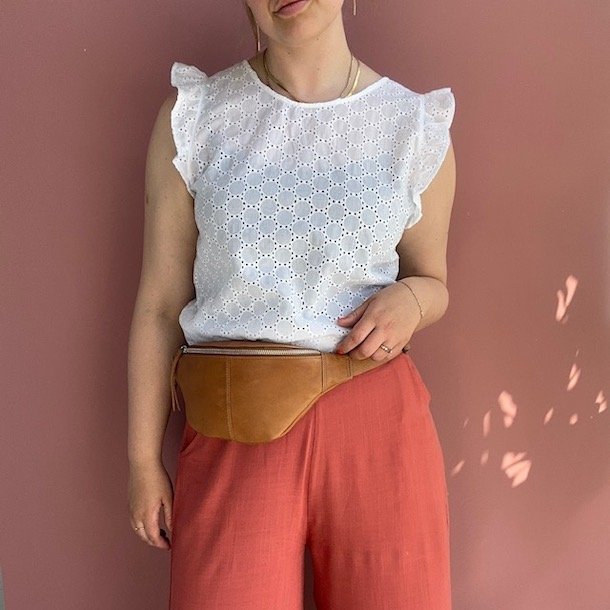 Taske nr 20 bltetaske skind