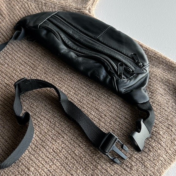 Bltetaske skind mange rum