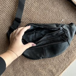 Bltetaske skind mange rum