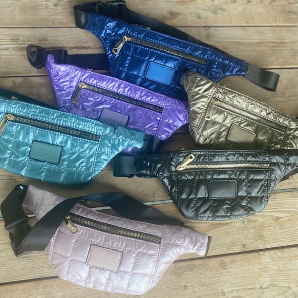 Quiltede bltetaske metallic