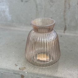 Vase glas brun H 13,4 cm