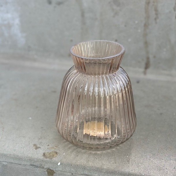 Vase glas brun H 13,4 cm