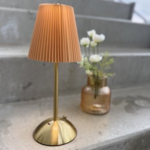 Bord lampe gylden H 30 cm