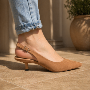 Slingback pump Freja camel Str. 36-41