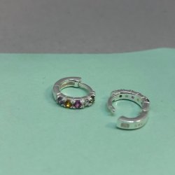 Creol lille slv m. pastel zirkonia 