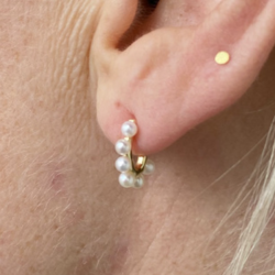 Pearl hoop Patricia forgyldt