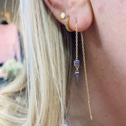 Ranva hoops - lysebl zirkonia forgyldt