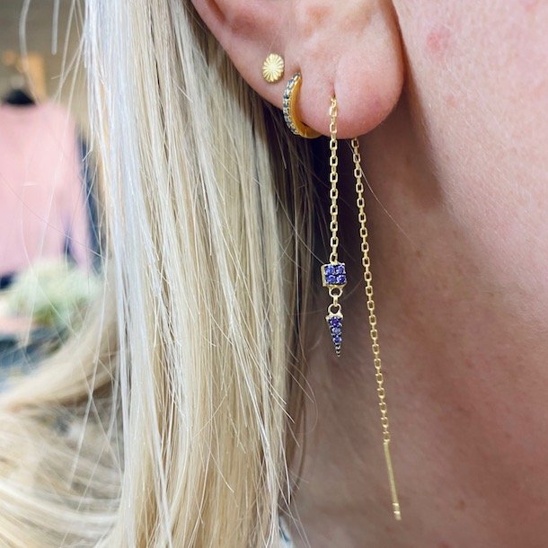 Ranva hoops - lysebl zirkonia forgyldt