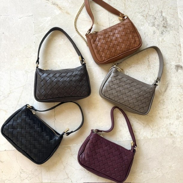 crossbody Gry Skind