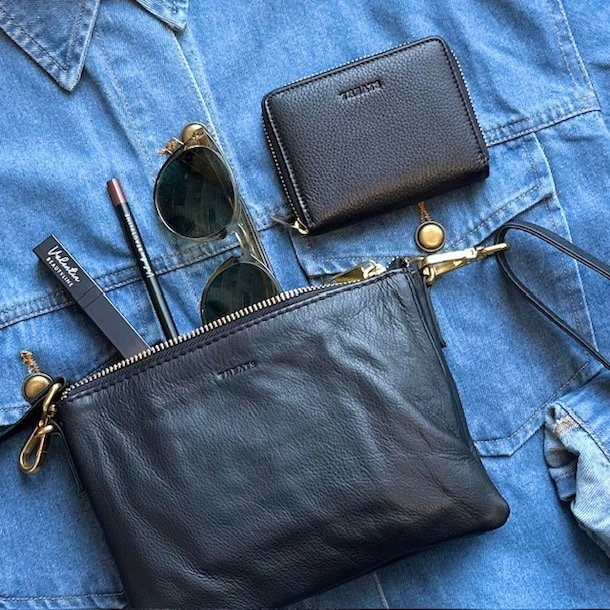 Sia crossbody/Clutch Skind