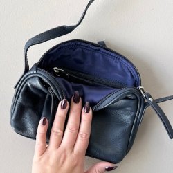 Crossbody lille Skind