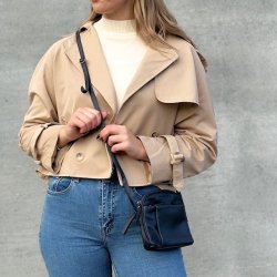 Crossbody lille Skind