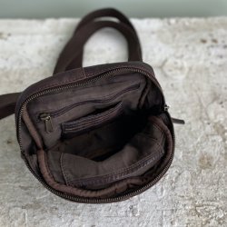 Optima crossbody bumbag washed skind