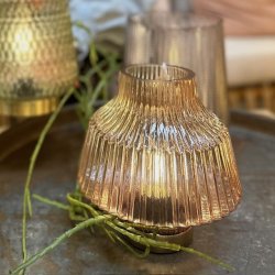 Lampe LED D17x17cm glas 