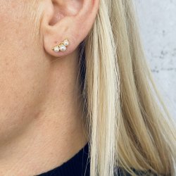 restikker PAGE tripple peral forgyldt sterling slv 