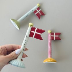  Flag lille Tillykke keramik
