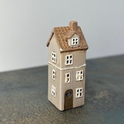 Hus fyrfadslys keramik