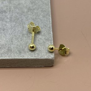 restikker Shiny Ball 3mm Forgyldt slv