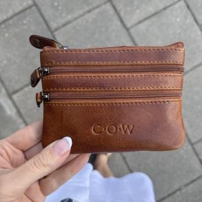 Skind pung COW - med 4 rum