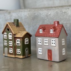 Hus til fyrfadslys Keramik