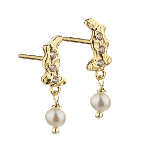 restikker PRETTY PEARL ONE Forgyldt slv