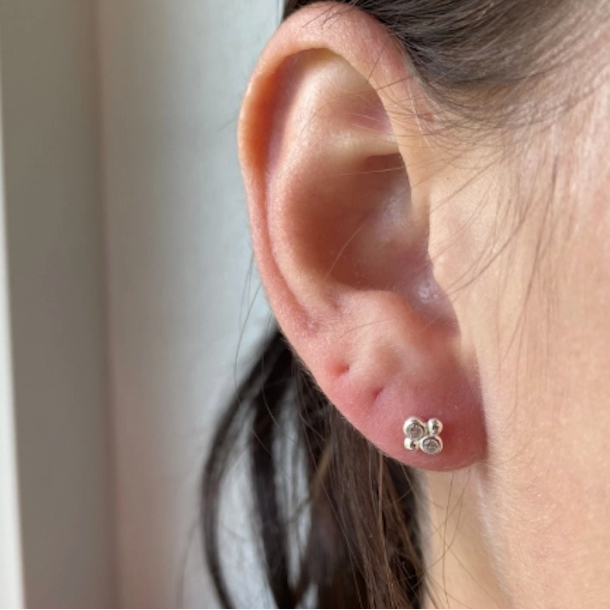 restikker Four bobbels &amp; stones sterling slv