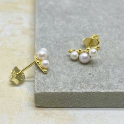 restikker PAGE tripple peral forgyldt sterling slv 