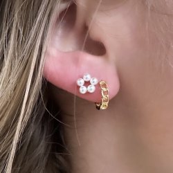 restikker pearl flower forgyldt slv